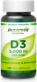 Vitamina D3 5000 IU – 120 Cápsulas Vegetales – Innervisnutrition
