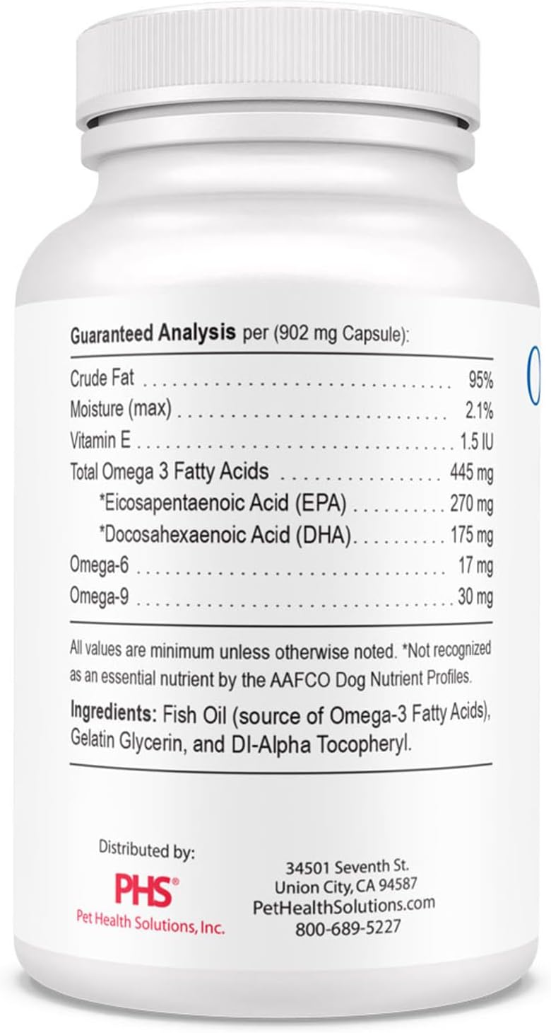 Omega-Caps HP Snip Tips - Aceite de pescado con omega 3, EPA y DHA para gatos y perros pequeños - 60 cápsulas