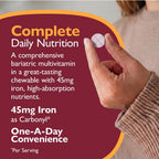 CelebrateONE 45 Multivitamínico Bariátrico con Hierro (45 mg) - 30 Comprimibles Sabor Cereza