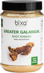 bixa BOTANICAL Galanga Mayor en Polvo | Alpinia Galanga (Kulinjan) | Complemento Ayurvédico, Kosher, Tratado al Vapor, No Transgénico, Vegano, 100% Puro | 200g