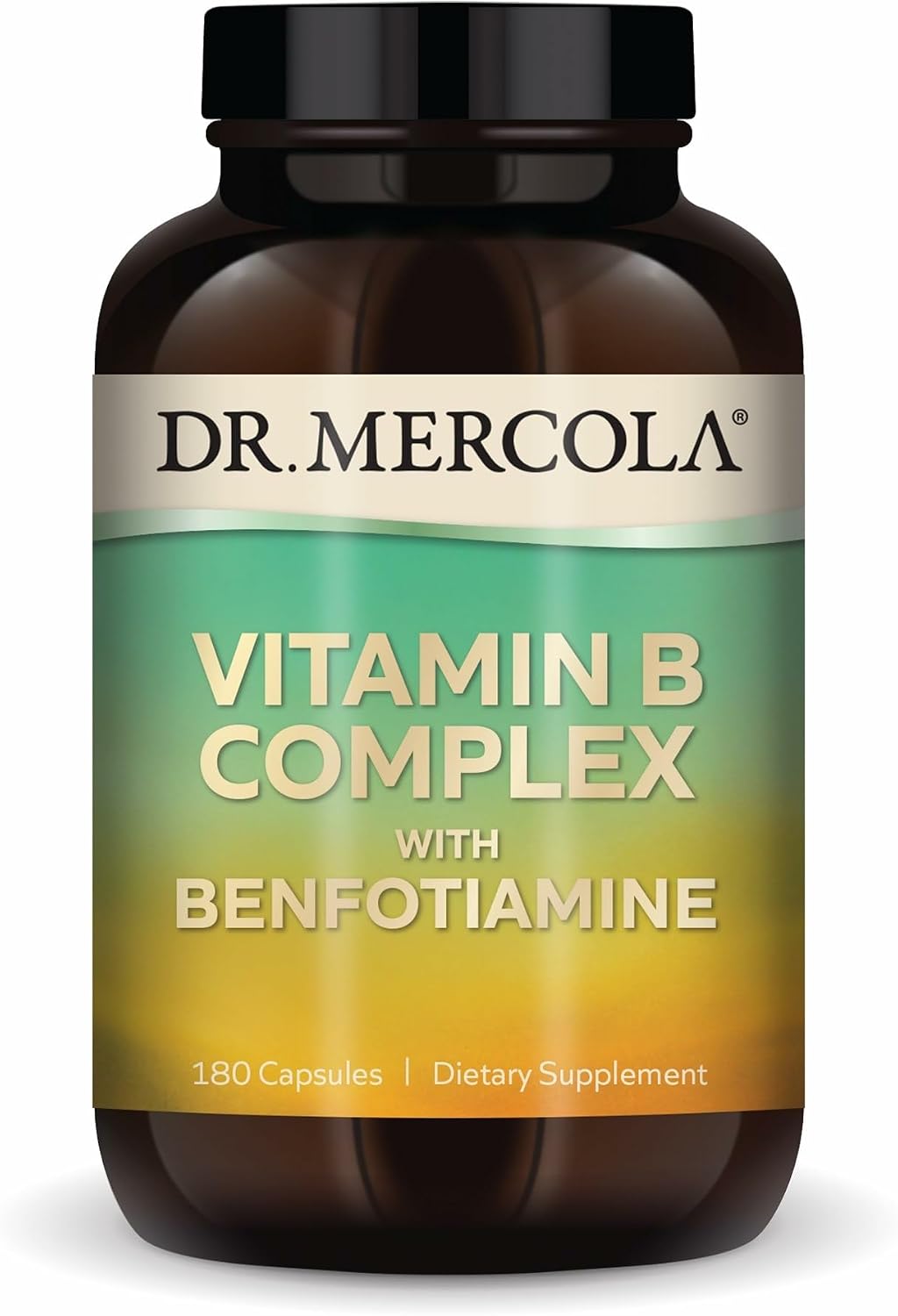 Dr. Mercola Complejo B con Benfotiamina, 180 Cápsulas