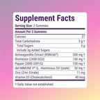 Del-Immune V + Ashwagandha - Gominolas B.I.G. (Brain Immune Gut) con Zinc, Vitamina D3 y Enzimas Digestivas (60 gominolas)