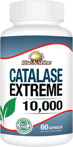 Rise-N-Shine Catalase Extreme 10,000 con Saw Palmetto, Biotina, Fo-Ti, PABA - Suplemento para el Cabello - 60 Cápsulas