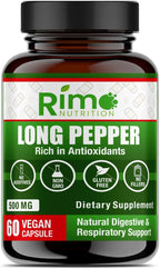 Long Pepper (Pimienta Larga) 60 Cápsulas Veganas – Suplemento Natural con Piperlongumina (500 mg)