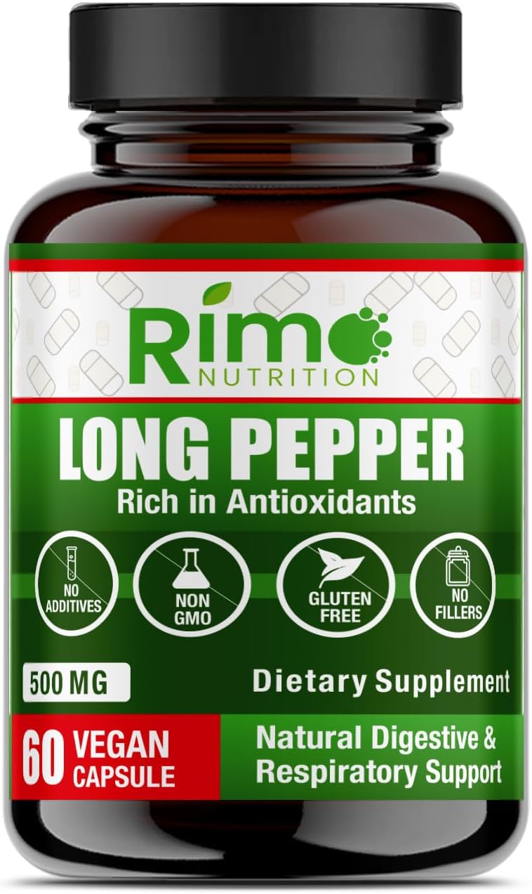 Long Pepper (Pimienta Larga) 60 Cápsulas Veganas – Suplemento Natural con Piperlongumina (500 mg)