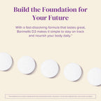 BariMelts Vitamina D3 5000 IU, 90 Tabletas de Disolución Rápida con Sabor Natural a Manzana