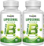 Liposomal B Complex for High Absorption Methylated B12, L-Methylfolate (5-MTHF), Full Active B Vitamins with Choline Inositol - Energy, Metabolism, Brain & Heart Support, Vegan, Non-GMO, 3 Month Supply