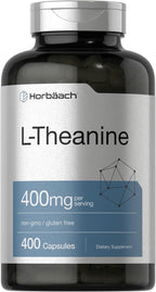 Horbäach L-Teanina 400mg 120 Cápsulas | No-GMO y Sin Gluten