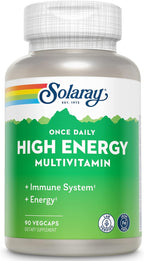 SOLARAY Multivitamínico Diario de Alta Energía Sin Hierro – 30 Cápsulas Veganas