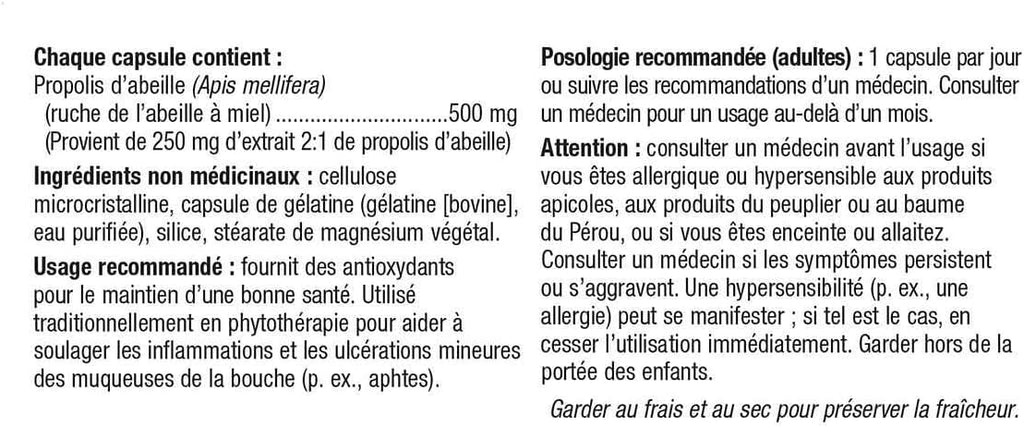 Holista Propóleo de Abeja 500mg, 200 cápsulas