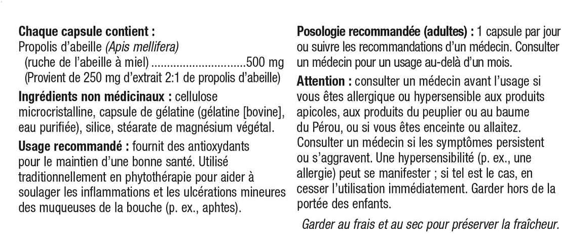 Holista Propóleo de Abeja 500mg, 200 cápsulas