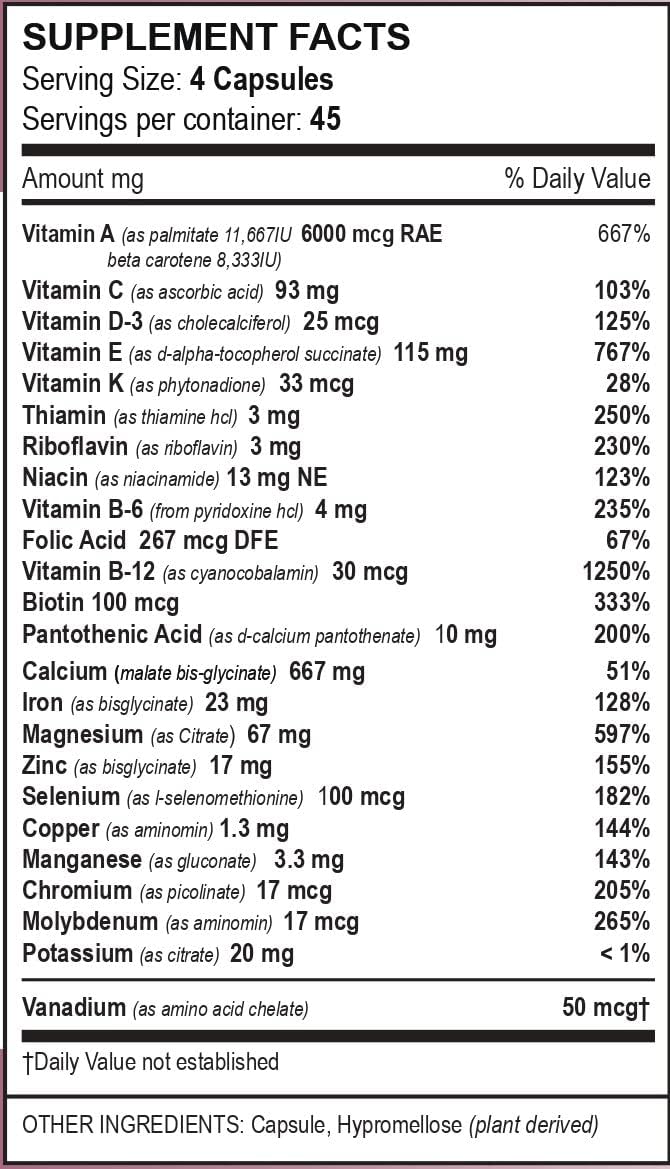 Vita4Life Multivitamínico Bariátrico Multi-Standard - 180 Cápsulas