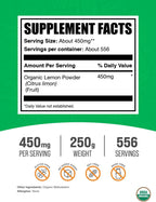Polvo de Limón Orgánico - Fuente Natural de Vitamina C - 250g
