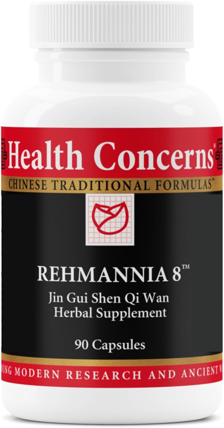 Health Concerns Rehmannia 8 - Complemento Alimenticio con Extractos de Hierbas Chinas - 90 Cápsulas
