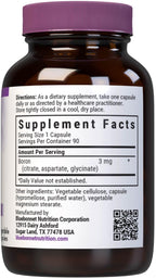 Bluebonnet Triple Boron 3 mg - Complemento de Boro con Citrato, Aspartato y Glicinato - Vegano, Sin Gluten, Non-GMO - 90 Cápsulas Vegetales