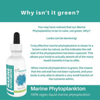 Marine Phytoplankton Liquid - Sin Gluten, No Transgénico, Alpha 3 CMP para Apoyar la Salud Celular, Energía y Vitalidad - 56 ml