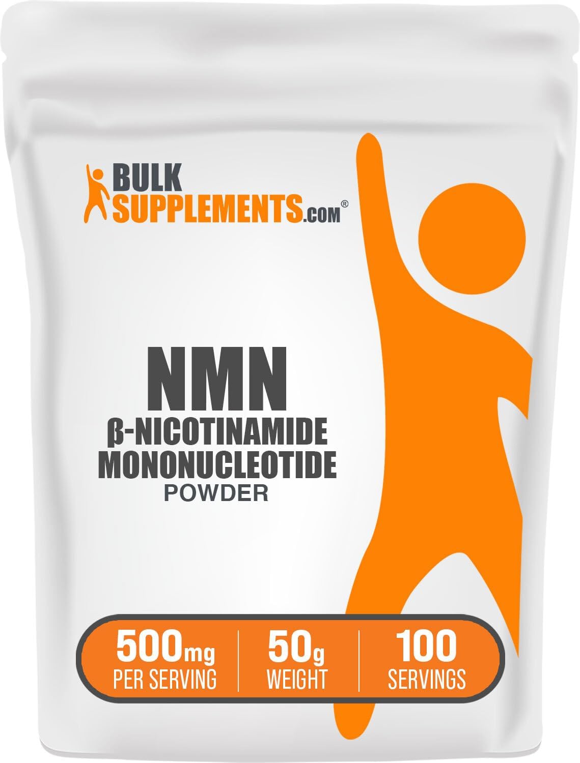 BulkSupplements Nicotinamida Mononucleótido (NMN) - Suplemento NAD - Polvo de NMN (50g)