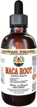 Hawaii Pharm Extracto Líquido de Raíz de Maca sin Alcohol, Grado Profesional, 2 oz (60 ml)
