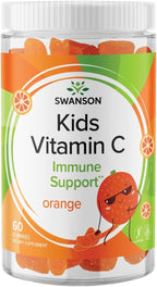 Swanson Kids Gummies de Vitamina C - 60 Gomitas Sabor Naranja
