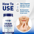 Mindful Wellness Advanced Brain Savior Cápsulas (5 Paquete) - 300 Cápsulas para 5 Meses