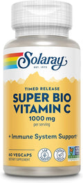 SOLARAY Super Bio Buffered Vitamin C 1000 mg - Cápsulas de Liberación Prolongada con Bioflavonoides
