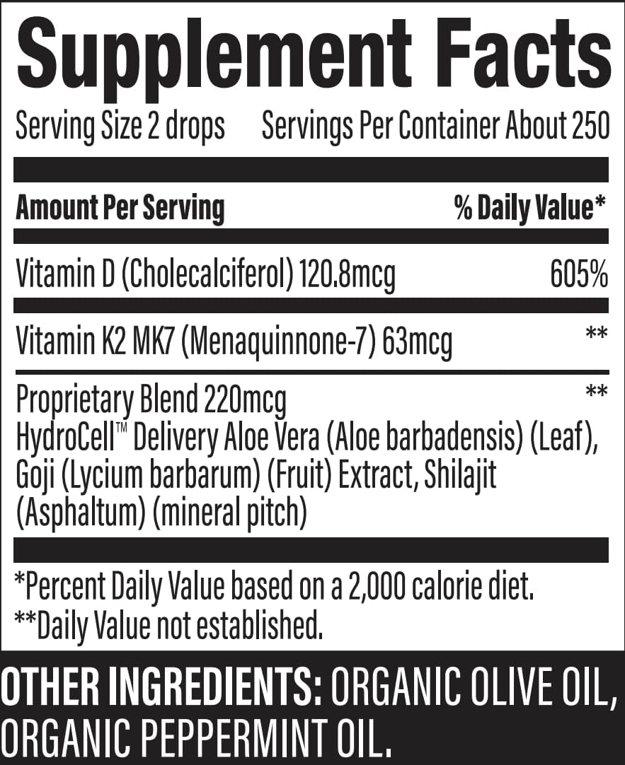 Surthrival Concentrado Daylight Vitamina D3+K2, 0.5 oz (270 dosis)