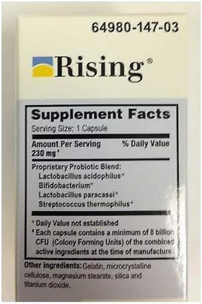 Risaquad Cápsulas Probióticas, Suplemento Alimenticio, 30 unidades (Pack de 2)