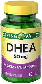 Spring Valley DHEA 50 mg - Dietary Supplement for Metabolism and Vitality - 50 Tablets