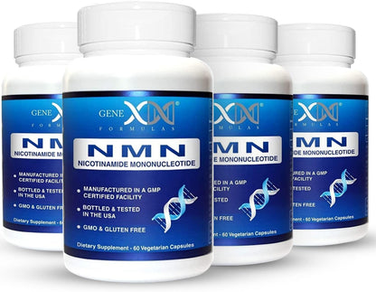Genex Formulas NMN 250mg Suplemento (Pack de 4) - 99% Puro, Estabilizado, Vegano - 4 Meses de Suministro – Image 1