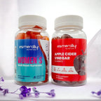 Esmerally Women's Pack - Multivitamin para Mujer y Gummies de Vinagre de Manzana - 120 Gummies - Sabor Fruta Natural - Sin Gluten y No Transgénico