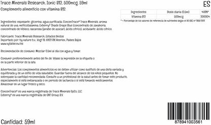 Trace Minerals Líquido Iónico B12 1000 mcg – – Función psicológica normal: También contribuye al normal – Image 4