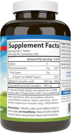Carlson Super-C Complex, Vitamin C + Bioflavonoids, 250 Vegetarian Tablets