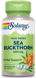 Solaray Espino Amarillo (Sea Buckthorn) 600mg, 100 Cápsulas Vegetales