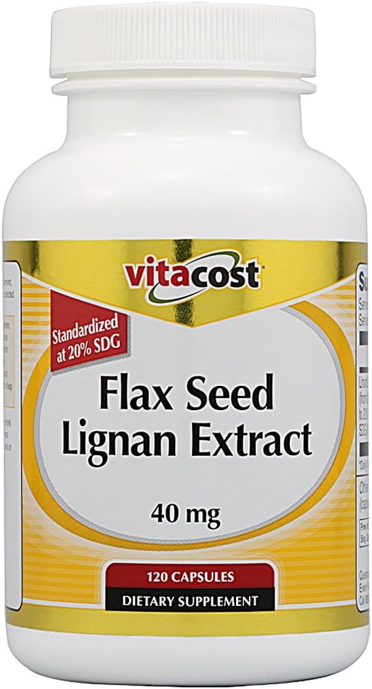 Vitacost Flax Seed Lignan Extract, 40 mg, 120 Capsules