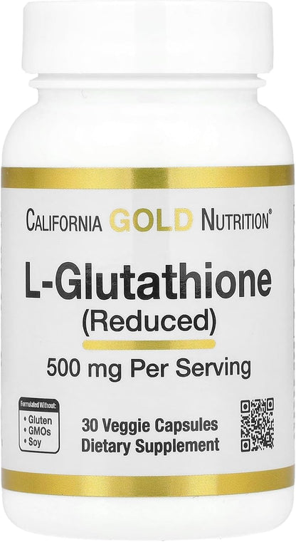 California Gold Nutrition L-Glutathione – Protección celular: Ayuda a neutralizar especies reactivas de oxígeno – Image 1