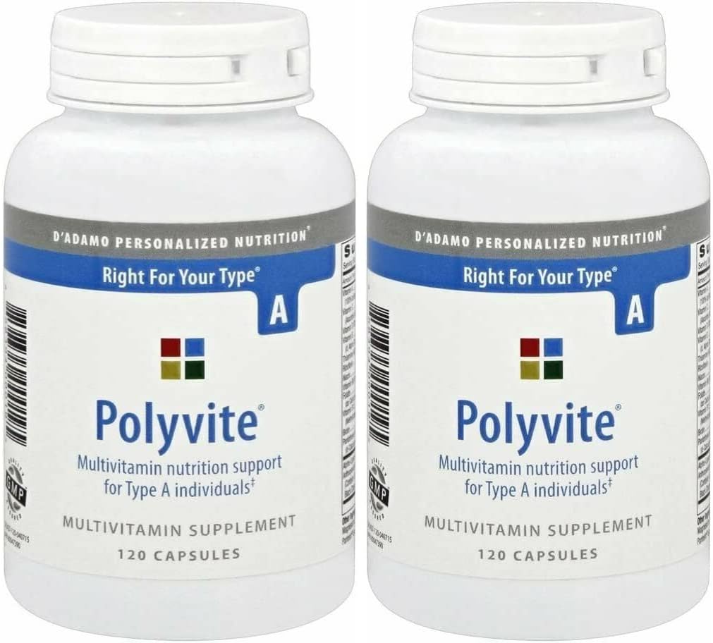 Polyvite Pro Multivitamínico (Tipo A) 120 Cápsulas - Pack de 2