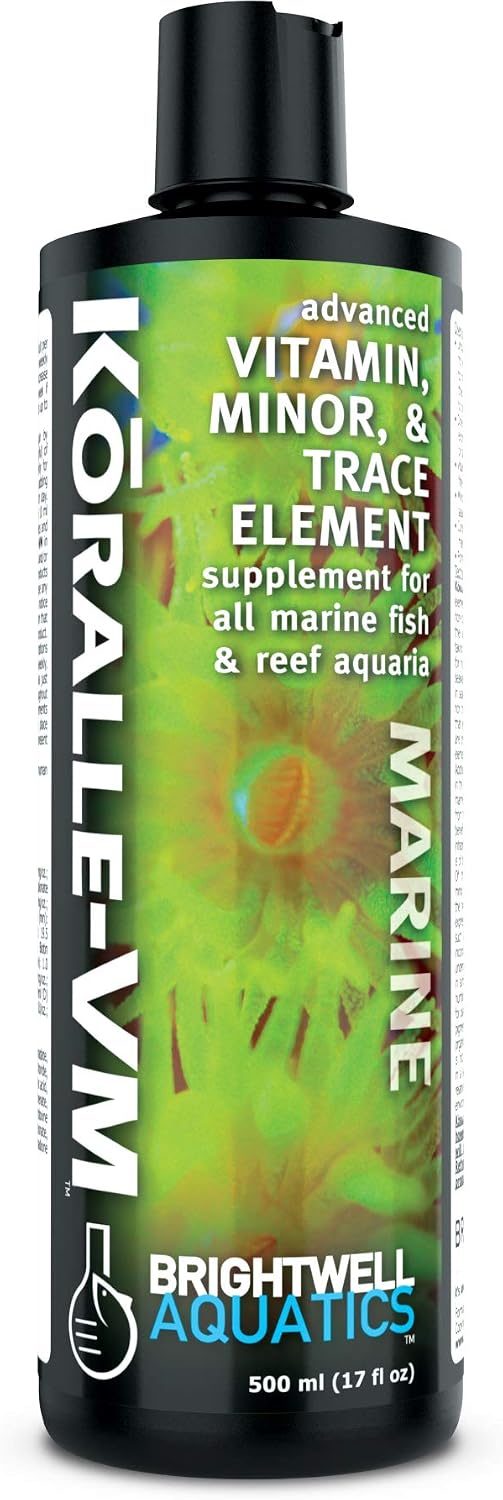 Brightwell Aquatics 8.5 oz. líq. Koralle-VM Suplemento de vitaminas y minerales para corales y almejas, 250 mL