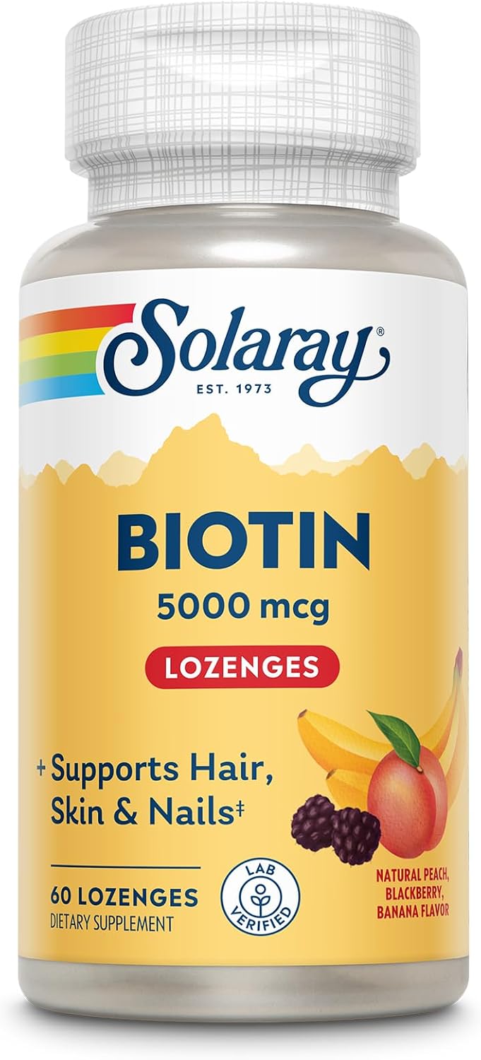 SOLARAY Biotina 5000 mcg - 60 Pastillas de Disolución Lenta