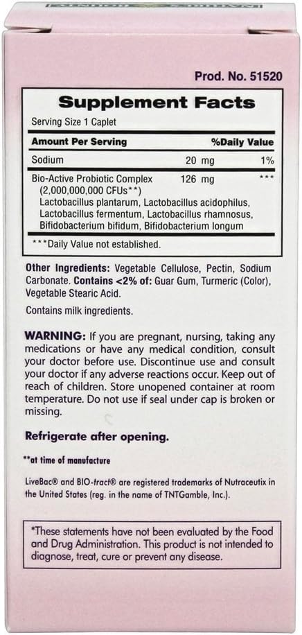 Nature's Bounty Optimal Solutions Probiotic Targeted Release, 30 Tablets x 2