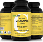 CGMLABS Vitamina C No Ácida 1500mg con Calcio - 500 Cápsulas