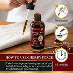 Rejuvica Health Cherry Force - Extracto Avanzado de Cereza Ácida - Rico en Fitoniutrientes - Extracto Líquido para Mejor Absorción