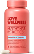 Love Wellness Healthy Hair Probiotics - Probióticos para el cabello con biotina, vitamina B12 y B6 - 30 cápsulas