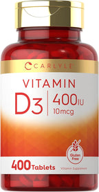Carlyle Vitamina D3 400 UI (10 mcg) - 400 Comprimidos