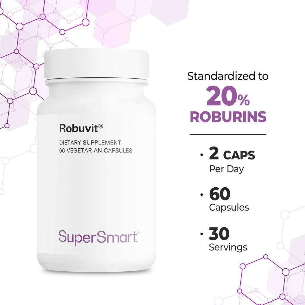 Supersmart Robuvit (Extracto de Roble Francés) 200 mg/día, 60 Cápsulas Vegetales
