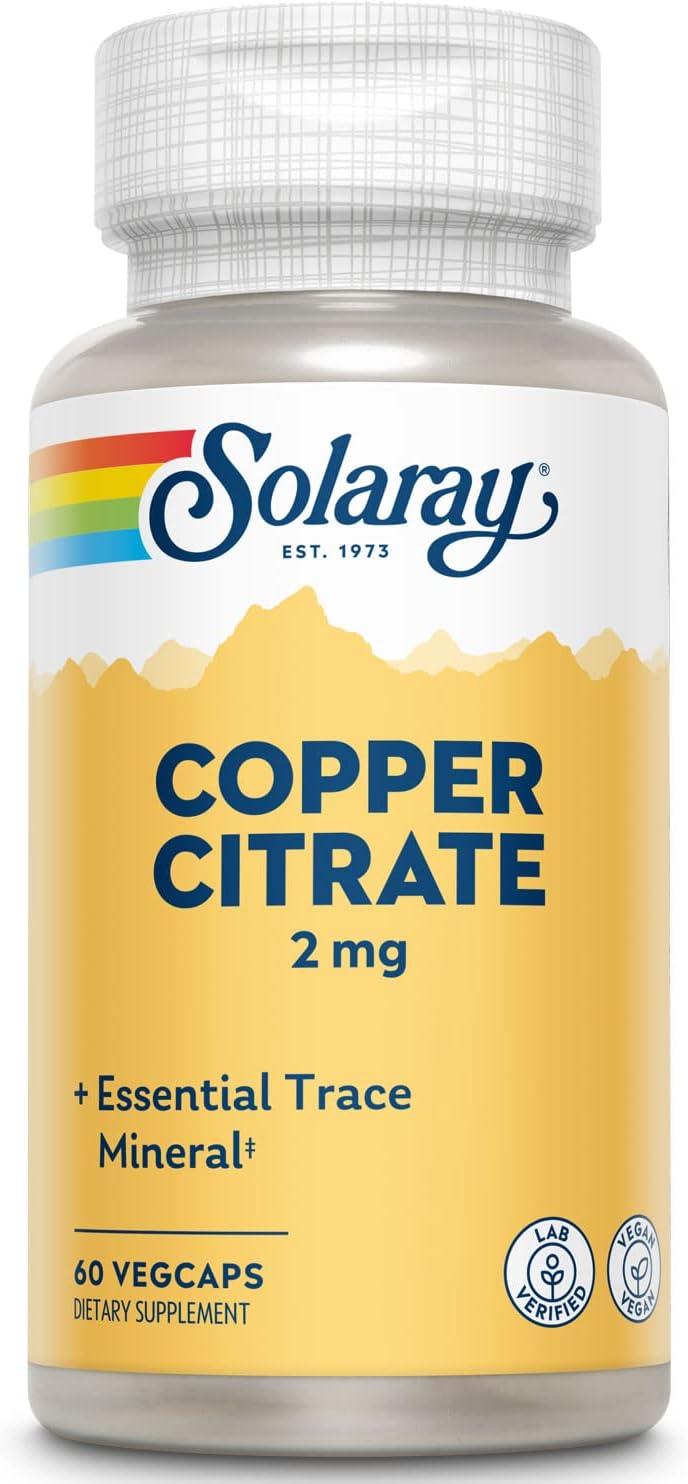Solaray Biocitrate Copper 2 mg – 60 Capsules