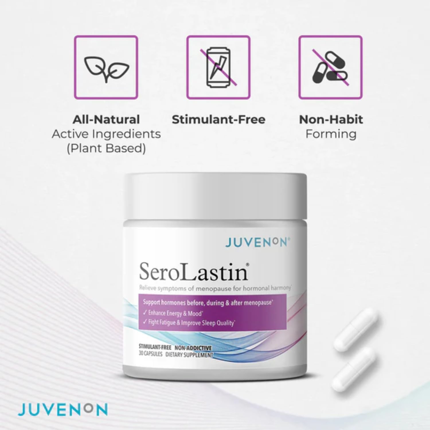 Juvenon Menopausia – Suplemento Natural para Mujeres, 30 Cápsulas