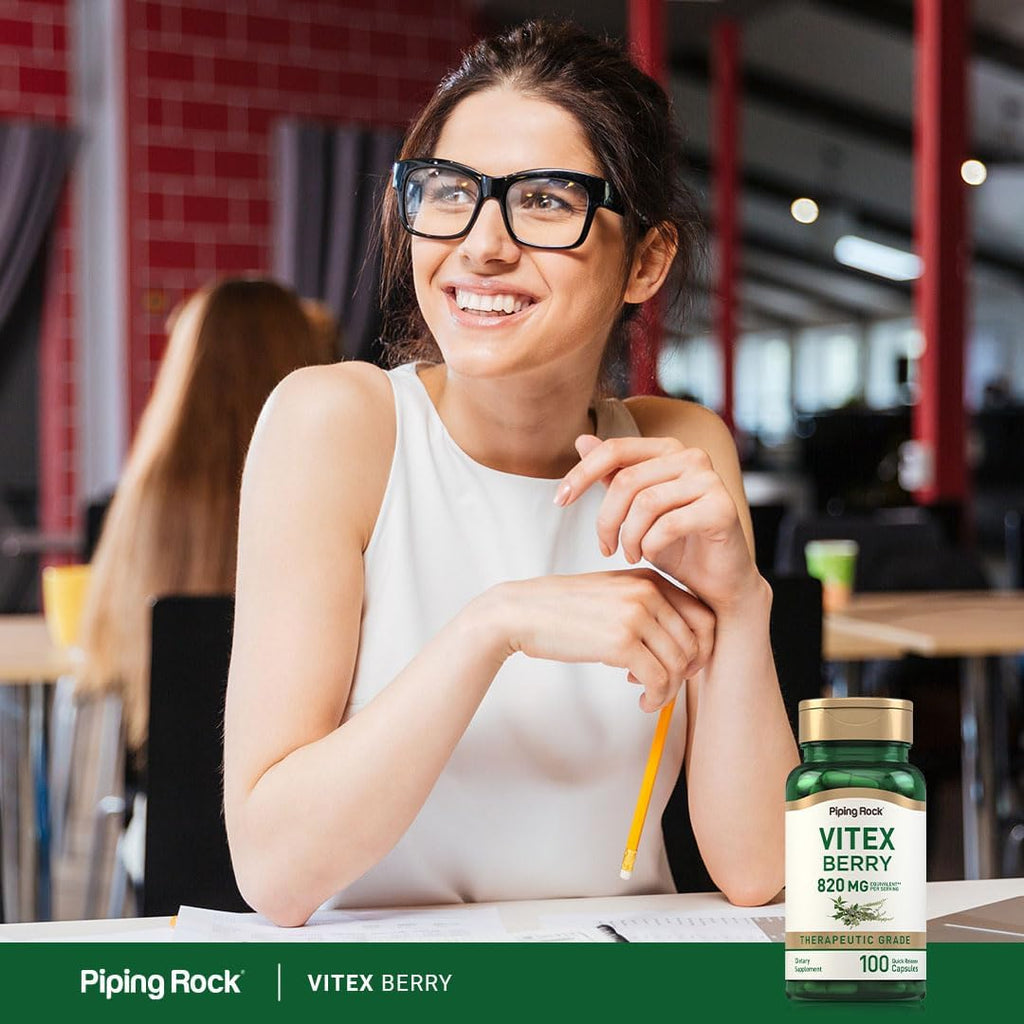 Piping Rock Vitex (Sauzgatillo) 100 Cápsulas - Suplemento para Mujeres
