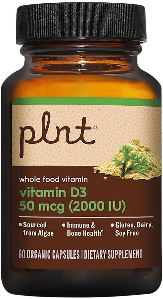plnt Vitamina D3 50 mcg (2000 UI) – 60 Cápsulas Orgánicas