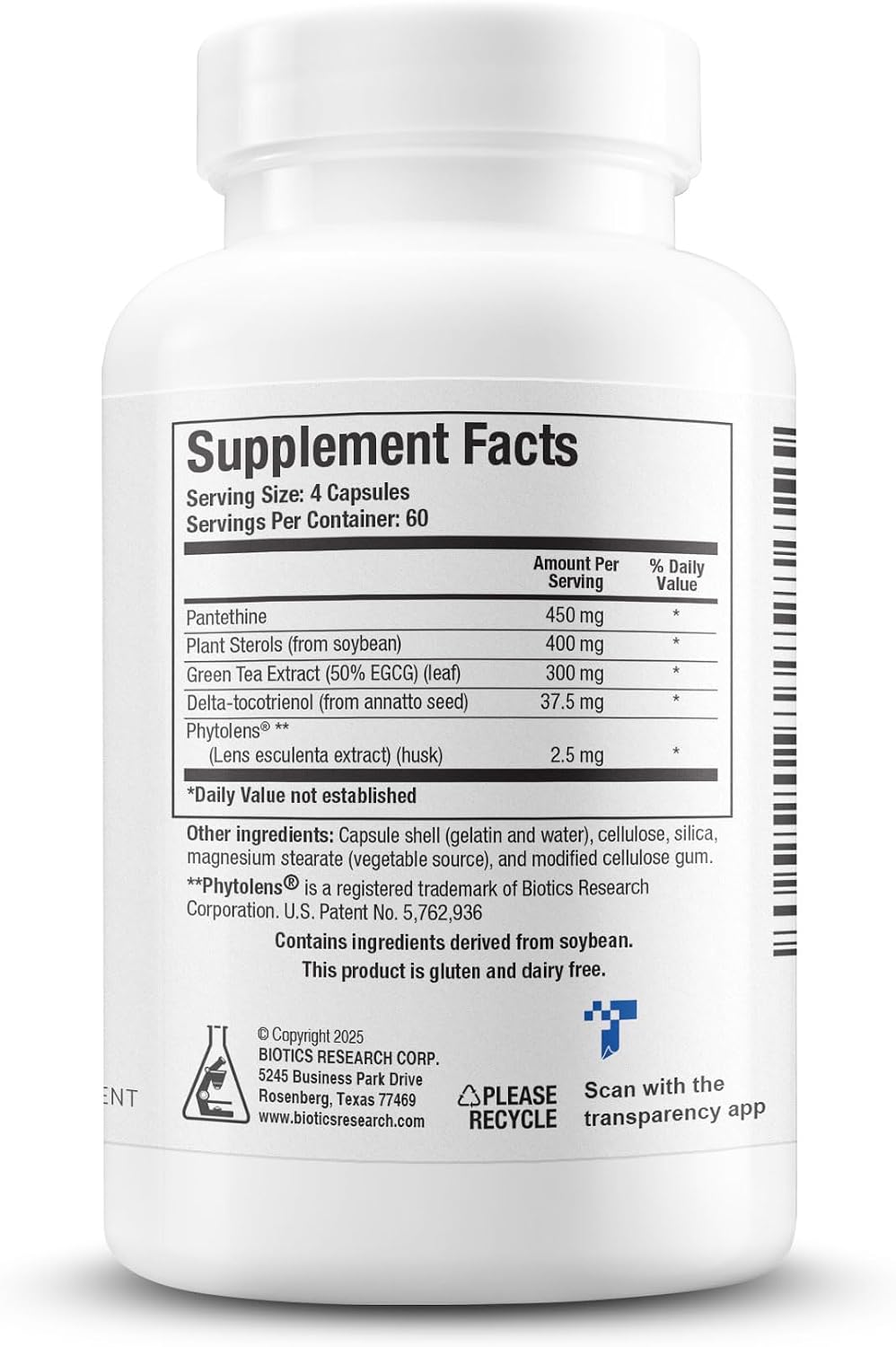 Biotics Research Lipid SIRT - 240 Cápsulas - Apoyo Cardiovascular y Lípidos