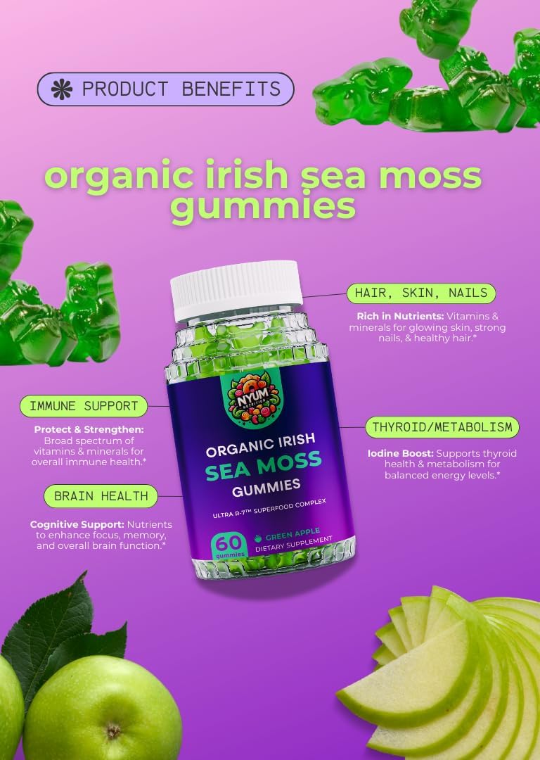 Nyum Nutrition Ultra R-7 Gominolas Orgánicas de Musgo de Mar Irlandés